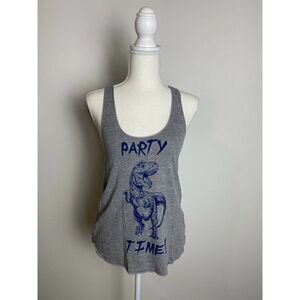 Bold Banana Womens Tank Top S T Rex Party Time Gray Jurassic Park